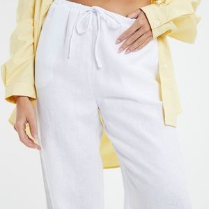 White Linen Pants / Trousers